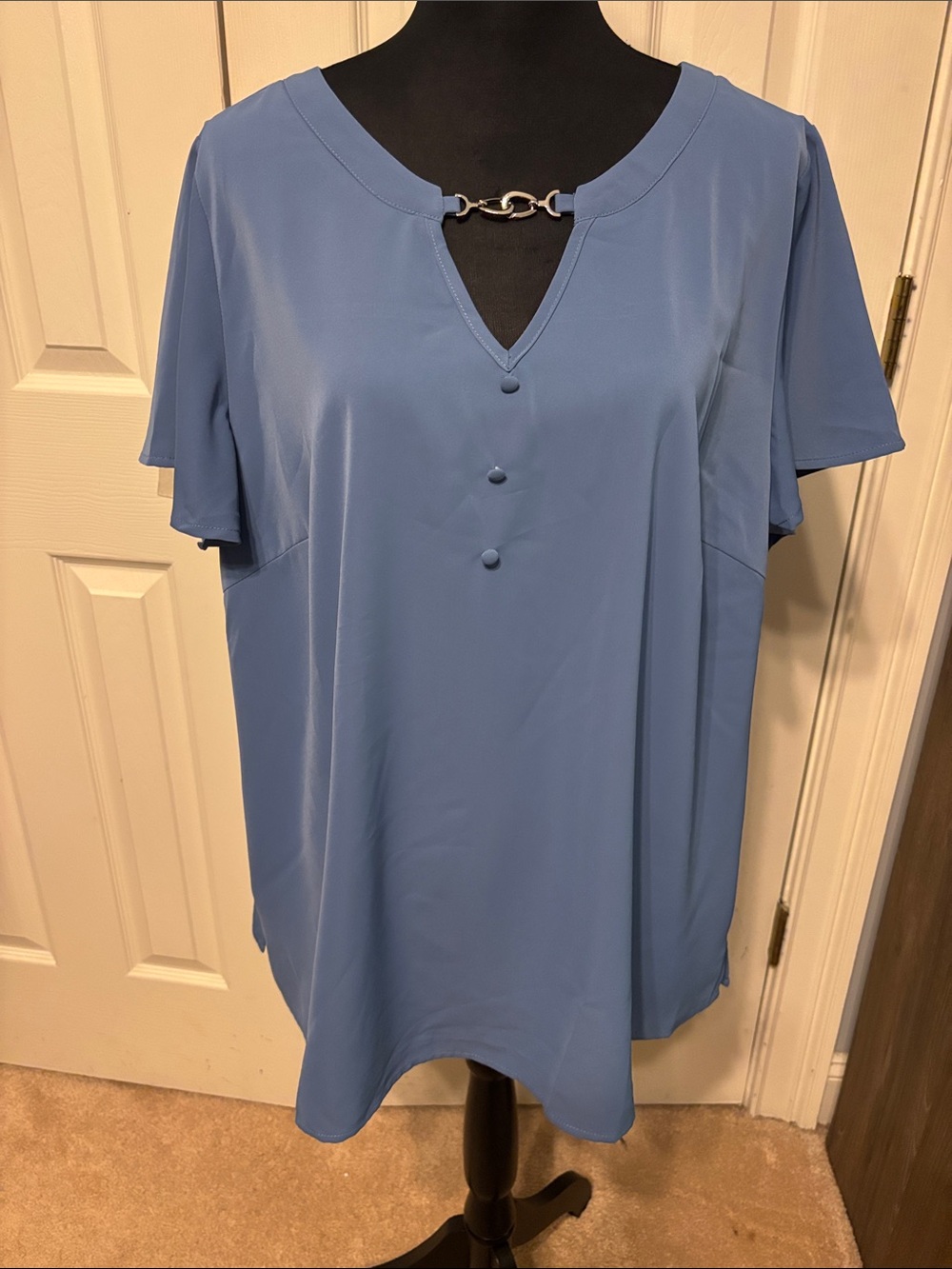 BloomChic Plus Short Sleeve Blouse